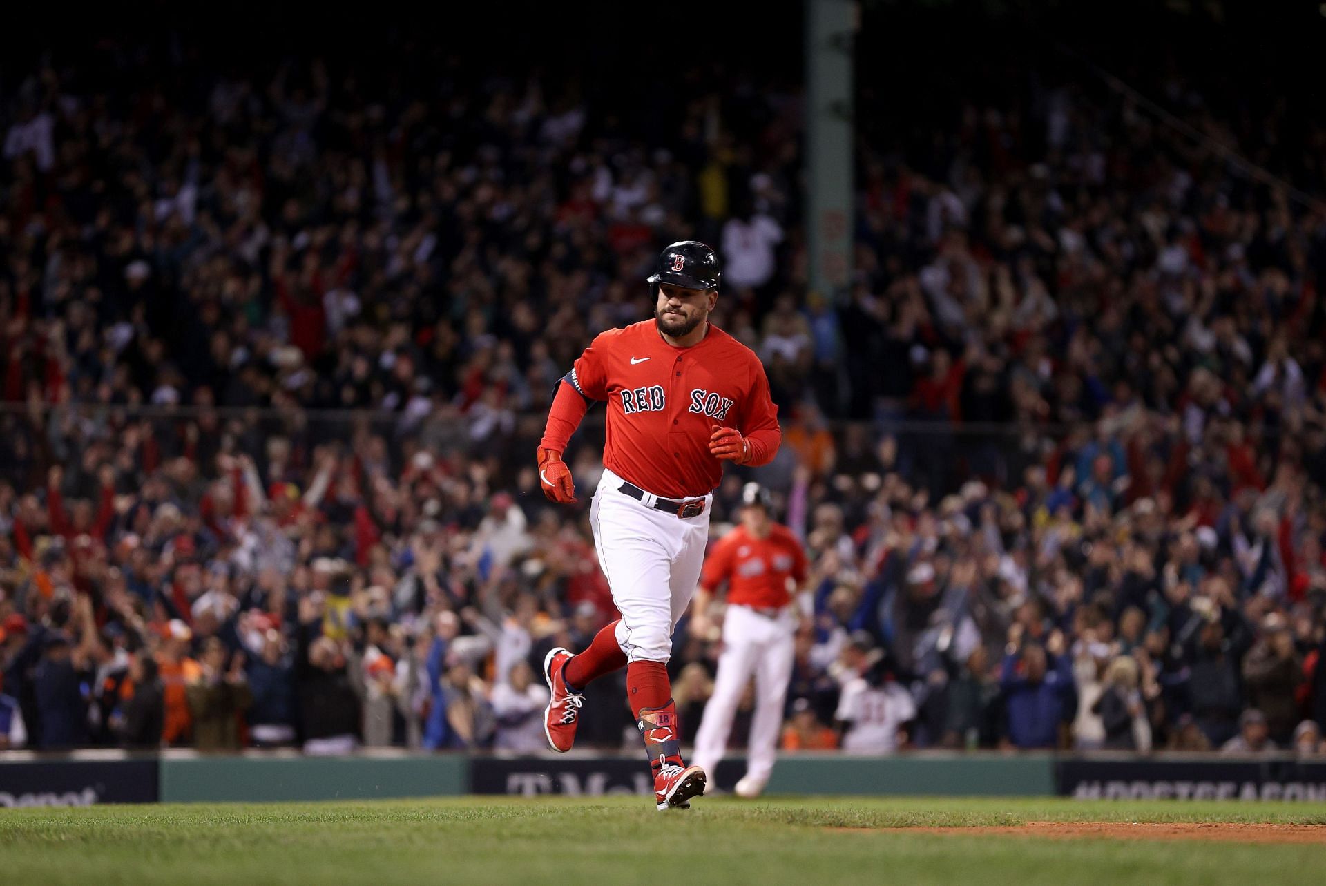 Schwarber during the AL Championship Series - Houston Astros v Boston Red Sox - Game Three